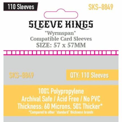 Sleeve Kings: "Wyrmspan" Compatible Card Sleeves (57 x 57 mm)